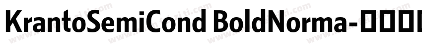 KrantoSemiCond BoldNorma字体转换